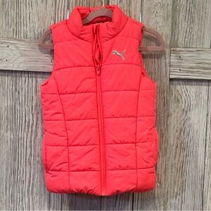 Puma Coral Quilted Puffy Vest sz 5/6